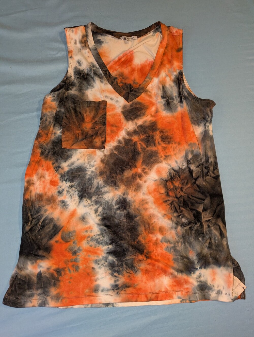 Women's Tie Dye Tank With Side Slits